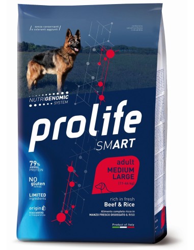 Prolife Smart   Medium/Large Manzo e Riso - 2,5 kg