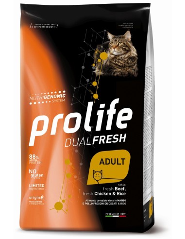 Prolife Cat Dualfresh   Manzo Pollo e Riso - 0,4 kg