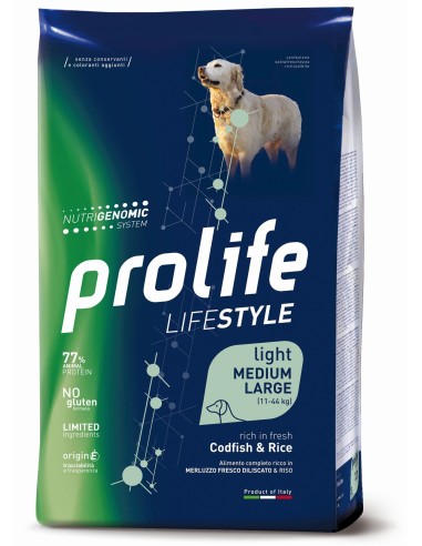 Prolife Lifestyle Light Medium/Large Merluzzo e Riso - 2,5kg