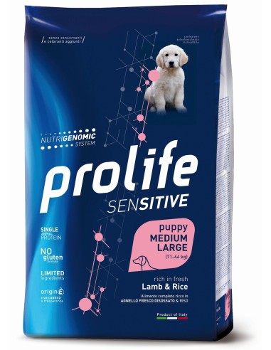Prolife Sensitive Puppy Medium/Large Agnello e Riso - 2,5kg