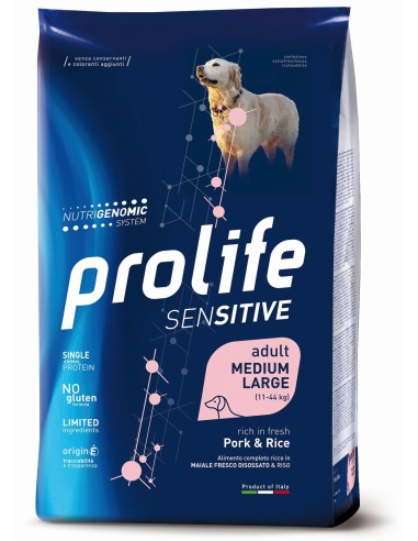 Prolife Sensitive   Medium/Large Maiale e Riso - 2,5 kg