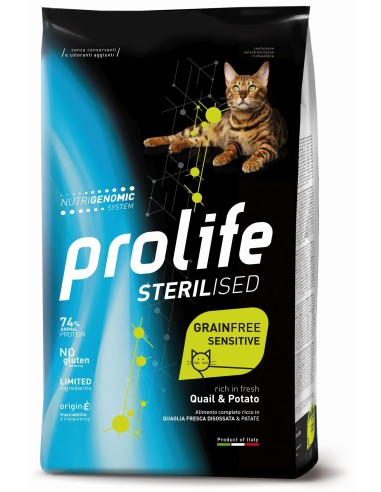 Prolife Cat Sterlised Grainfree Sensitive Quaglia e Patate - 0,4 kg