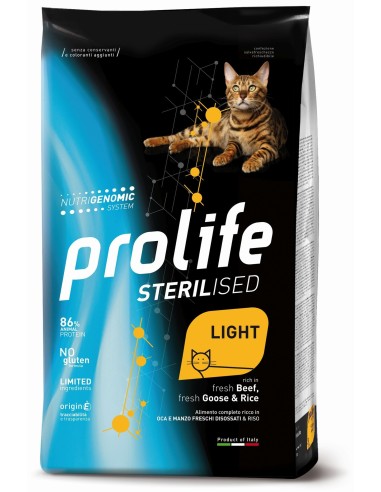 Prolife Cat sterilised light Ad Oca/Manzo e Riso 1,5 kg