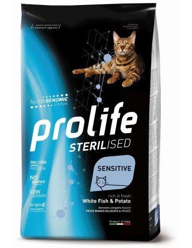 Prolife Cat Sterilised Sensitive Pesce Bianco e Patate - 0,4kg