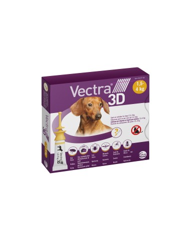 Vectra 3D per cani 1,5/4 Kg (3 pipette)