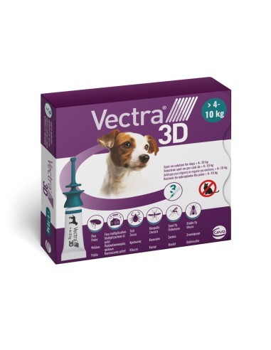Vectra 3D per cani 4/10 kg (3 pipette)
