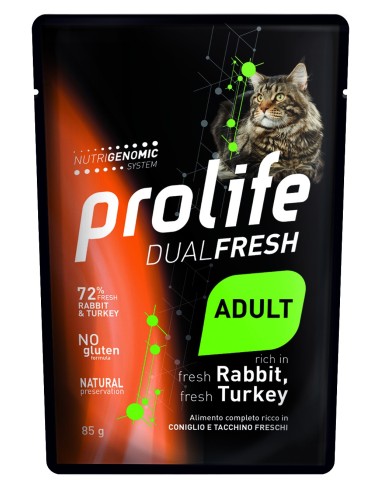 Prolife Cat Dualfresh   Coniglio e Tacchino - 85 gr - NEW