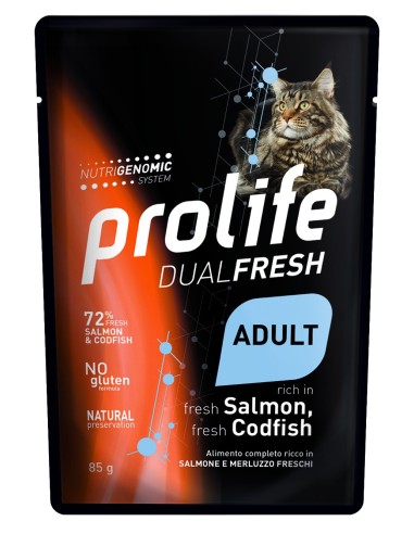 Prolife Cat Dualfresh Adult Salmone e Merluzzo - 85 gr - NEW
