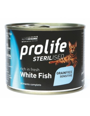 Prolife Cat Sterilised Grainfree Sensitive Pesce Bianco - 200 gr