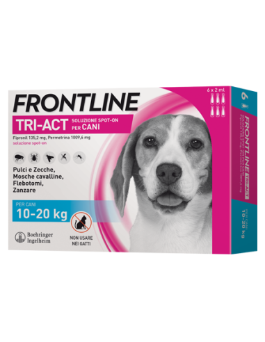 Frontline Tri-act Spot-on per Cani da 10a 20 kg 6 pipette