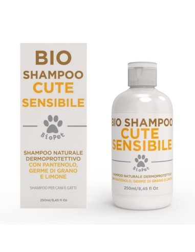 Shampoo naturale per cani e gatti con cute sensibile, 250 ml