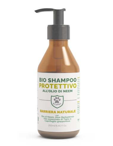 Shampoo Naturale Bio per Cani e Gatti Protettivo all'Olio di Neem 250ml